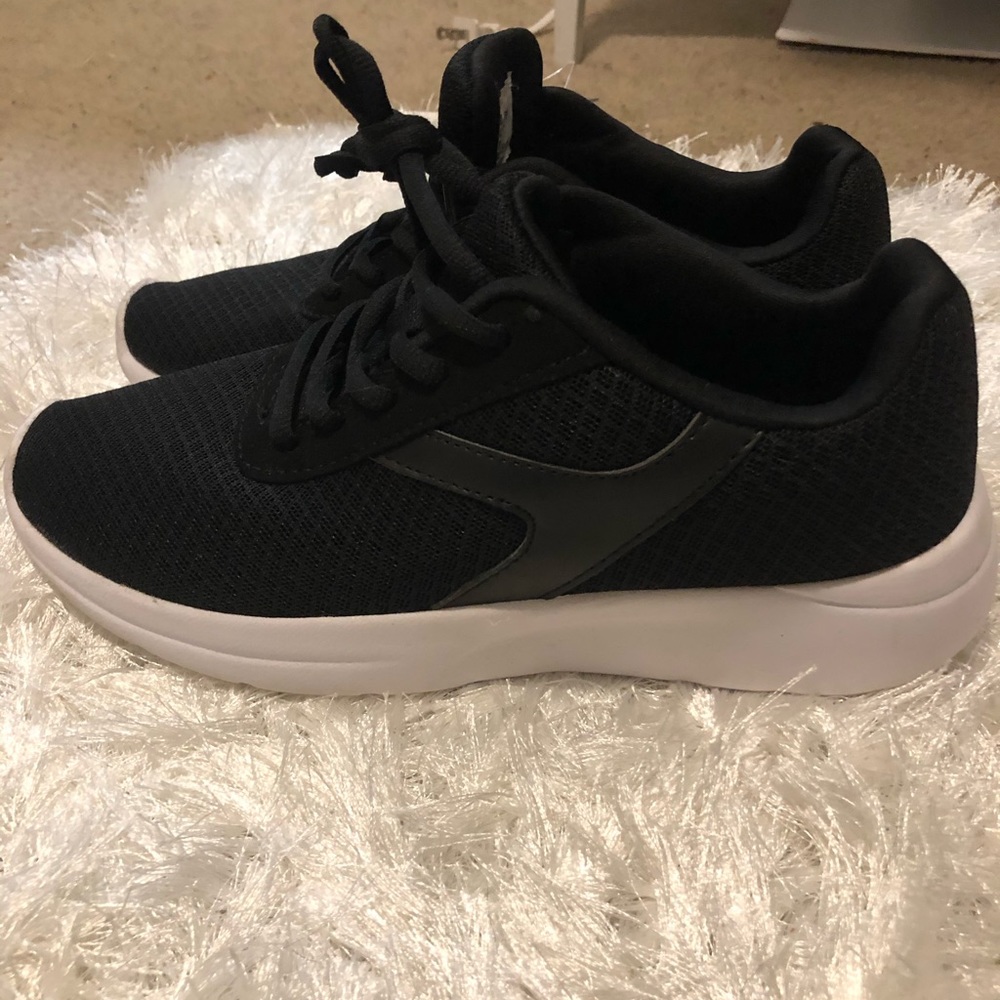 Black and white sneakers